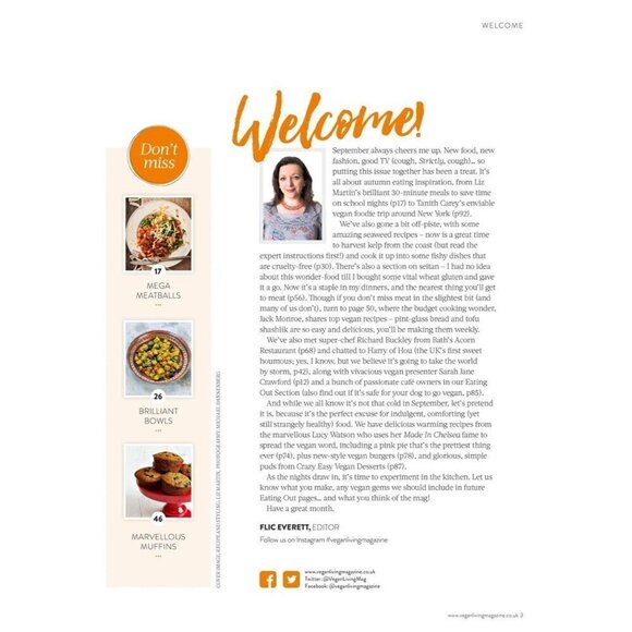 Vegan Living UK magazine Lifestyle Retired Back Issue 22 SEPTEMBER 2018 NEW - Picture 3 of 9